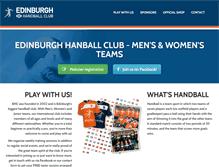 Tablet Screenshot of edinburghhandball.com